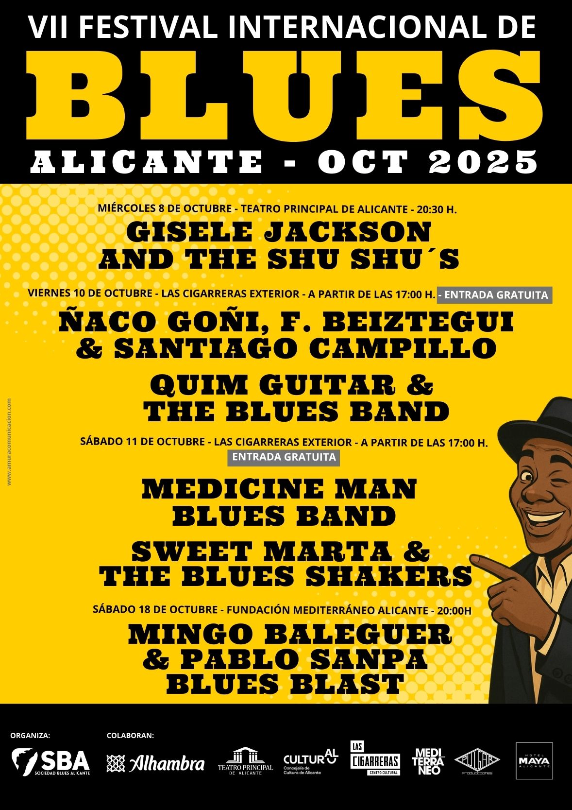 Cartel VI Edición Festival Internacional de Blues Alicante